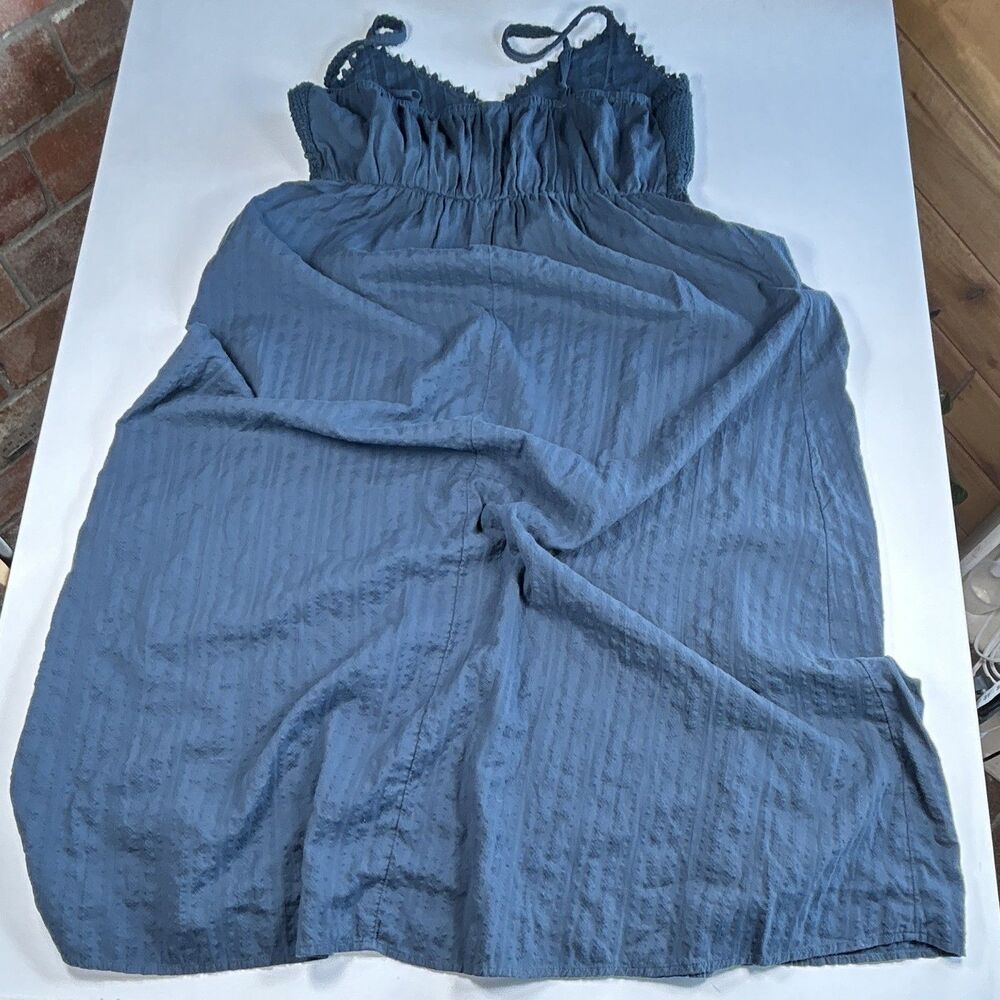 Old Navy Blue Crochet Bodice V-Neck Strappy Sleeveless Maxi Sundress Size L - Picture 12 of 12